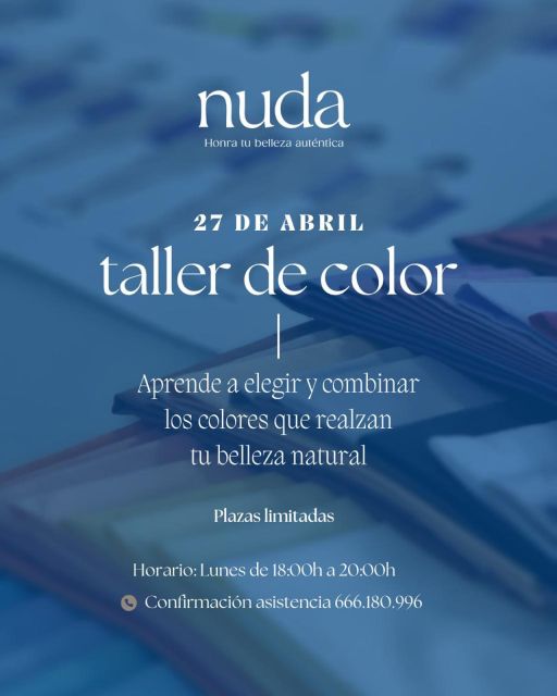 ¿Y si dejaras de dudar frente al armario… y supieras exactamente qué colores te hacen brillar? ✨
Te proponemos un taller de colorimetría donde descubrirás qué hay detrás de los colores que eliges… y cómo usarlos a tu favor.
En este encuentro de 2 horas:
– Aprenderás la base de la teoría del color
– Descubrirás tu carta de color personal
– Entenderás qué tonos potencian tu piel y tu belleza natural
– Y cómo aplicarlo de forma fácil en tus looks del día a día
Un espacio para mirarte con otros ojos… y empezar a vestirte desde ti.
📍 Calle Calassanç Duran 12
⏳ Duración: 2 horas
✨Precio especial por lanzamiento
🌿 Plazas limitadas
Reserva tu plaza y empieza a elegirte también a través del color.